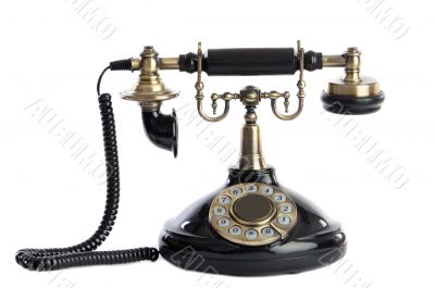 Old vintage black phone