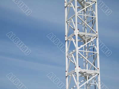 white construction crane