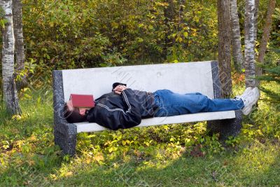 Man Sleeping Outside