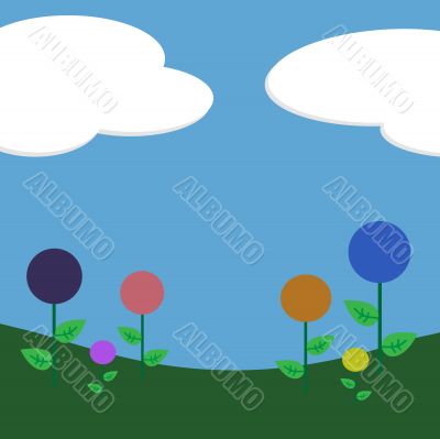 Lollipop Flowers Background