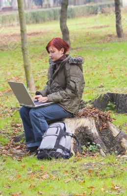 Outdoors computer work