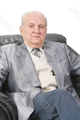 Senior using a mobile phone