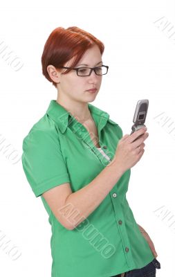 Girl with mobile phone