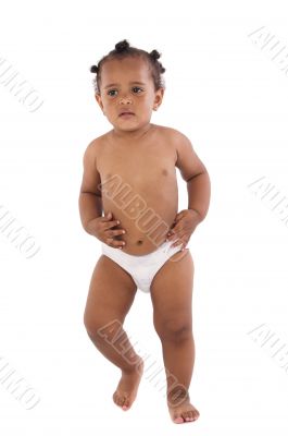 Baby girl with diaper