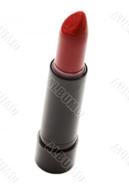 Lipstick red on a white background