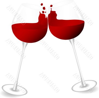 Red wine splash