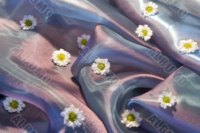 Organza and small flowers.