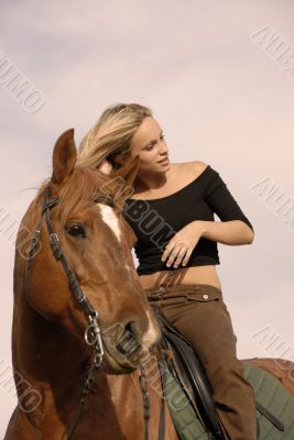 blond riding girl