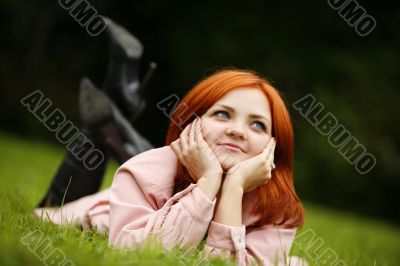 Girl in a grass