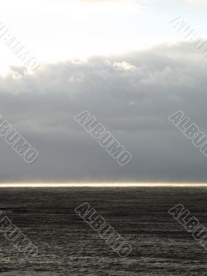strip of sun on the ocean