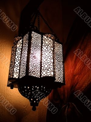Lamp and curtains