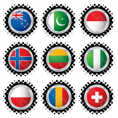 halftone flag buttons 3