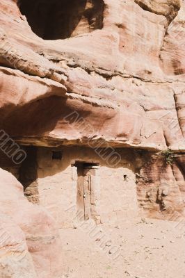 Petra ruins and mountains in Jordan