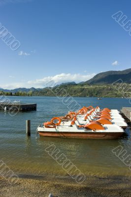 Catamarans on Caldonazzo lake