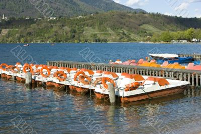 Catamarans on Caldonazzo lake