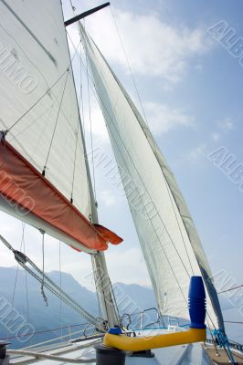 Sailing on Garda lake