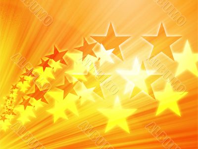 Flying stars illustration