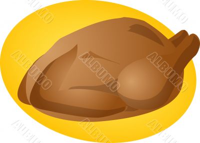 Whole roast chicken