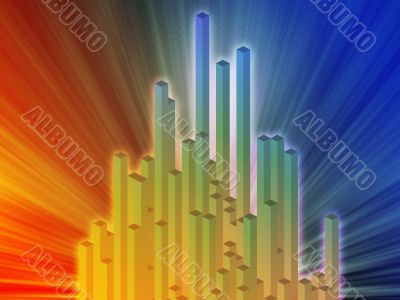 3d columns illustration