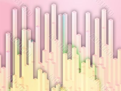 3d columns illustration