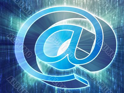 At internet symbol