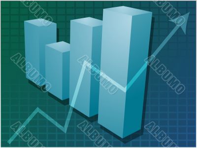 Financial barchart illustration