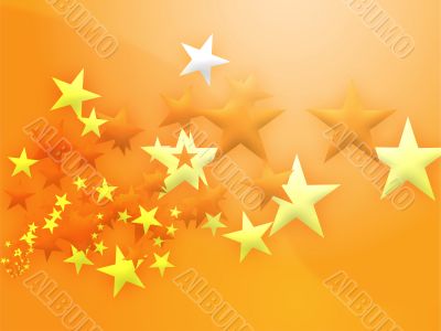 Flying stars illustration
