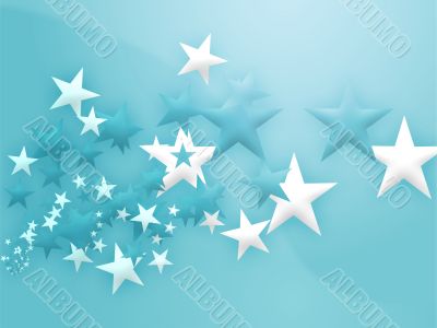 Flying stars illustration