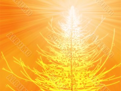 Sparkly christmas tree illustration