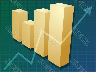Financial barchart illustration