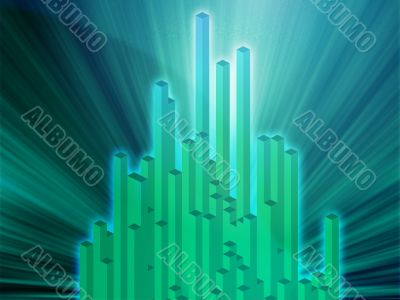3d columns illustration