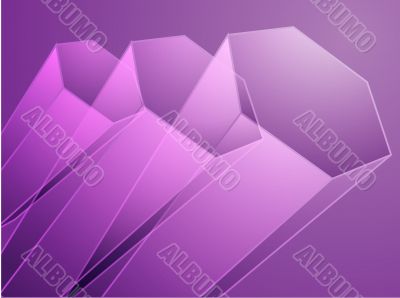 Abstract geometric hexagon design