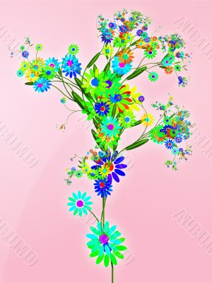 Floral nature themed design illustration
