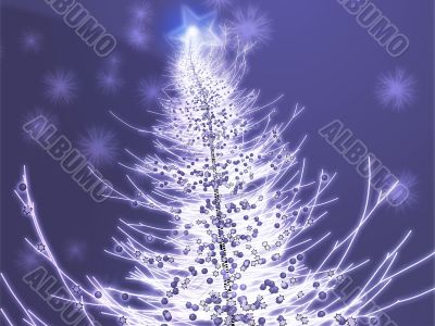 Sparkly christmas tree illustration