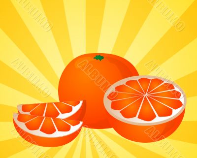 Orange sections illustration