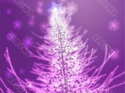Sparkly christmas tree illustration