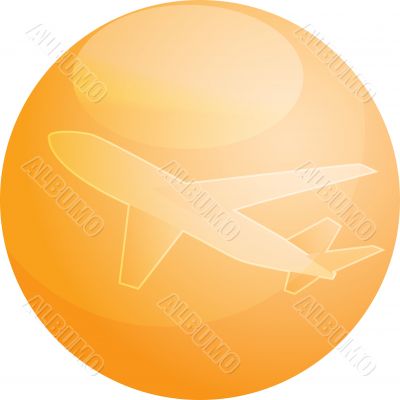 Air travel airplane illustration