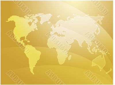 World map waves