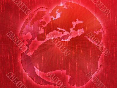 Map of Eurpe on globe  illustration