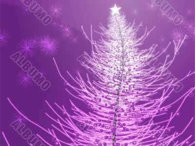 Sparkly christmas tree illustration