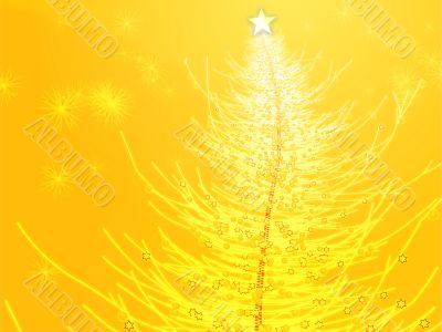 Sparkly christmas tree illustration