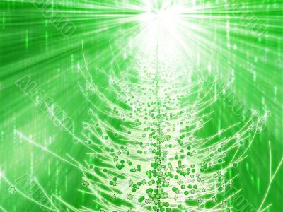Sparkly christmas tree illustration