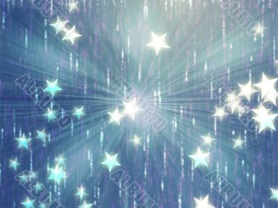 Flying stars illustration