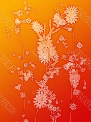Floral nature themed design illustration