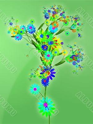Floral nature themed design illustration
