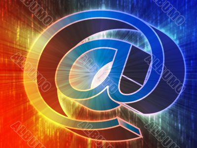 At internet symbol