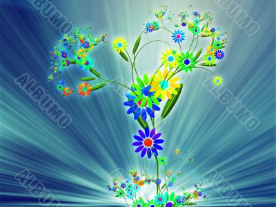 Floral nature themed design illustration