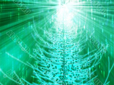 Sparkly christmas tree illustration