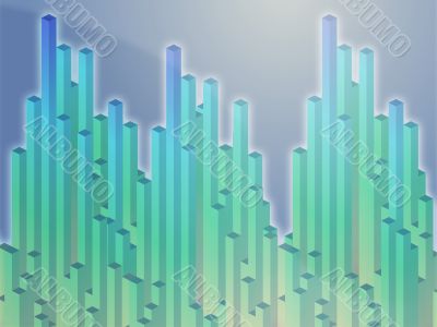 3d columns illustration