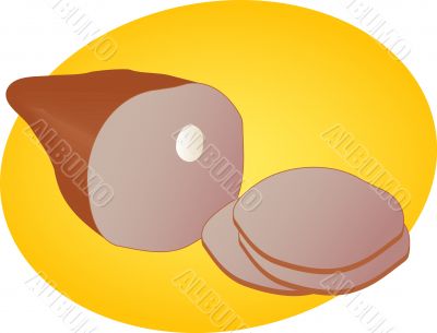 Leg of ham illustration
